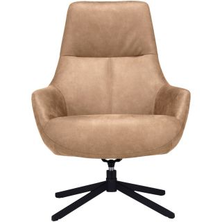 Draaifauteuil Vaneze microleder lichtbruin