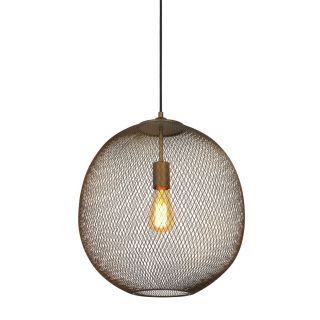 Hanglamp Maroggia bruin rond 40cm koper 1-lichts