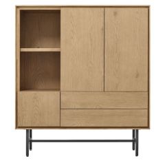 Opbergkast Belvio (125 Cm) light oak fineer