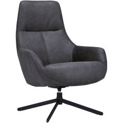 Draaifauteuil Vaneze microleder antraciet