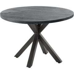 Kindertafel Tratto 70 cm rond mango zwart