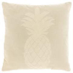 Sierkussen Gorduno ananas 45x45cm wit