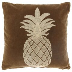 Sierkussen Gorduno ananas 45x45cm bruin