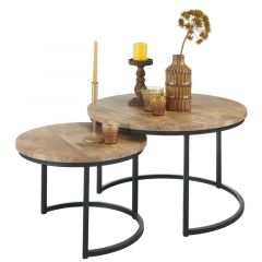 Salontafel Lunata (set van 2) oriënt decor frame zwart